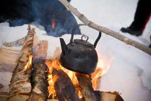 Kettle over the fire