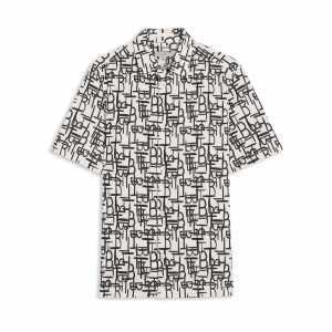 CAIRD - Short Sleeve Geometric Printed Shirt