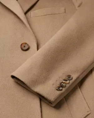 Wool Overcoat in Camel