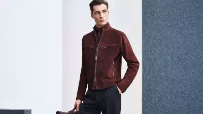 Winter jacket &ndash; BOSS, Suede Jacket