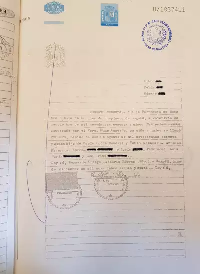 Copy of the birth certificate