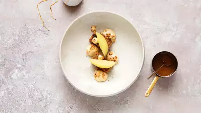 Muscavado sponge, caramel sauce
