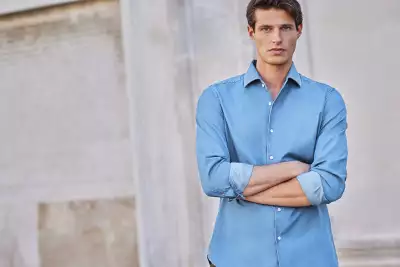Luca Faloni blue shirt, &pound;140