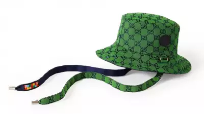 GUCCI Reversible Leather-Trimmed Logo-Jacquard Cotton-Blend Canvas Bucket Hat