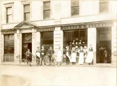 Archive image of Gordon MacPhail shop in Elgin, founded in 1895 Archive image of Gordon MacPhail shop in Elgin, founded in 1895