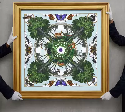 Burberry Queen&rsquo;s Platinum Jubilee Silk Scarf