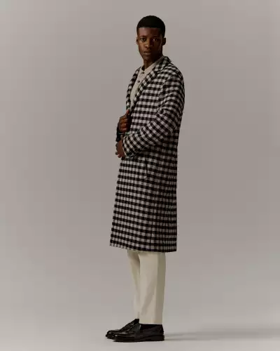 Ted Baker Haceby Monochrome Gingham Coat, &pound;425