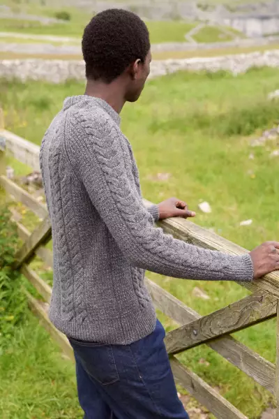 Sunspel textured Donegal jumper, &pound;295, sunspel.com
