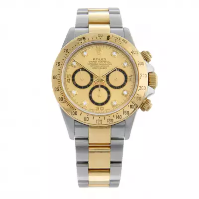 A Rolex bi-metal Oyster Perpetual Cosmograph Daytona chronograph bracelet watch.