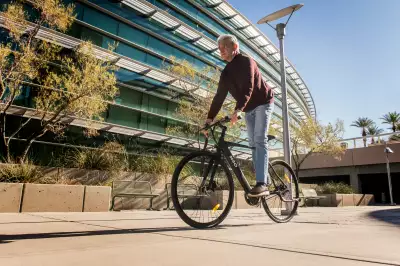 Man riding electric bike