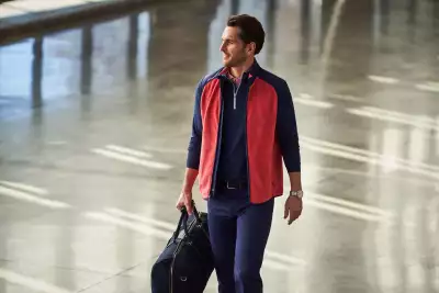Model wears Peter Millar apparel