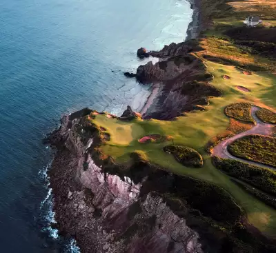 Cabot Cliffs golf course, aerial view