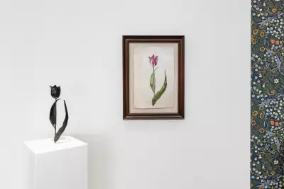 Black Tulip, a sculptural reinterpretation of a 1643 watercolour by Judith Leyster.