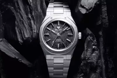 Nivada Grenchen F77 Stainless Steel Meteorite