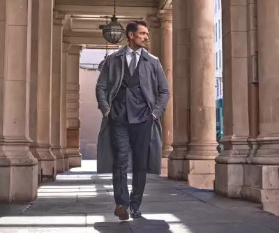 David Gandy modelling the Hackett AW25 collection David Gandy modelling the Hackett AW25 collection