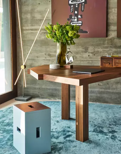 The Montparnasse table, designed by Charlotte Perriand for her Paris studio in 1938, manufactured by Cassina, available from Chaplins