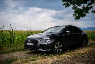 Used UK Audi A3 parked in a field