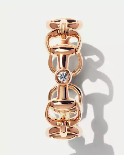 Gucci Horsebit diamond 18k ring