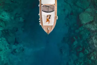 A couple on a superyacht