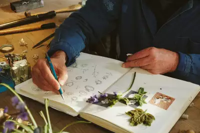 London jeweller Alex Monroe at work