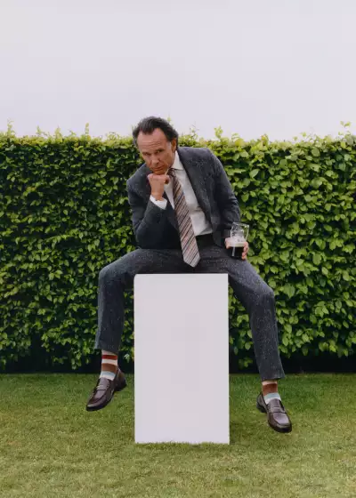 Paul Smith Donegal fleck wool jacket, &pound;700, and Brierley trousers, &pound;350
