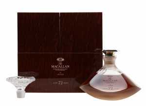 A bottle of The Macallan 72 Year Old in Lalique - The Genesis Decanter