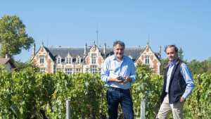 Tristan Le Lous with Château Cantenac Brown winemaker José Sanfins