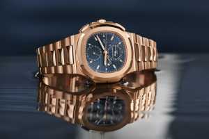 Patek Philippe Nautilus Travel Time Chronograph 5990 watch in rose gold