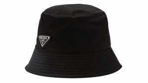 PRADA Triangle Logo-Plaque Bucket Hat