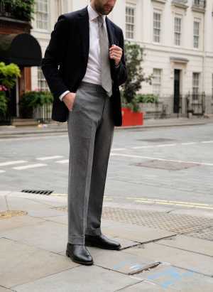 Kit Blake Caine flat-fronted trousers
