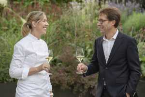 Clare Smyth and Dom Pérignon Chef de Cave Vincent Chaperon