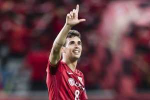 Oscar dos Santos Emboaba Junior of Shanghai SIPG FC celebrates a score during the AFC Champions League 2017 Group F match between Shanghai SIPG FC (CHN) and FC Seoul (KOR) at the Shanghai Stadium on 26 April 2017 in Shanghai, China