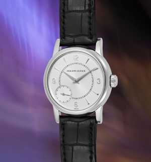 Philippe Dufour, Duality, An exceptionally rare, possibly unique, and fresh-to-market white gold wristwatch with double escapement, additional lacquered dial and hand set, certificate of origin, and fitted presentation box, 1999