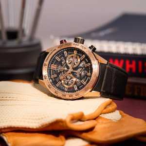 Tag Heuer gold skeleton-dial chronograph