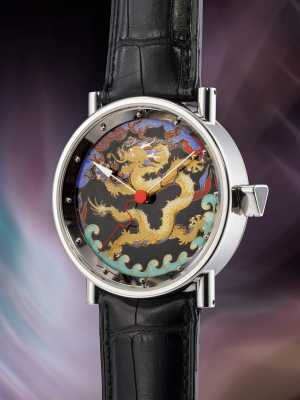 ALAIN SILBERSTEIN “Dragon Cloisonné” wristwatch