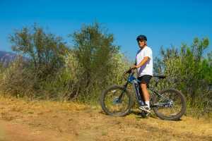 Man on an e-bike Man on an e-bike