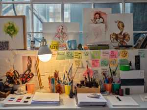 Inside Giles Deacon's studio Inside Giles Deacon's studio