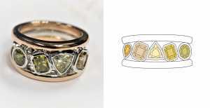 A one-of-a-kind cocktail ring – autumnal gems were framed in warm rose gold, with white-gold collets adding a subtle touch of contrast and refinement. A one-of-a-kind cocktail ring – autumnal gems were framed in warm rose gold, with white-gold collets adding a subtle touch of contrast and refinement.