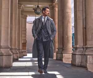 David Gandy modelling the Hackett AW25 collection