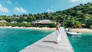Arriving at Cooper Island in the British Virgin Islands