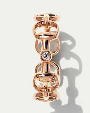 Gucci Horsebit diamond 18k ring