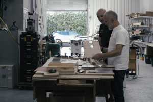 Craftsmen working on the Ruark R810 Made in England radiogram