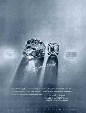 Harry Winston Jonker diamond advert from 1951. Harry Winston Jonker diamond advert from 1951.