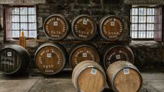 Whisky barrels at Glen Moray