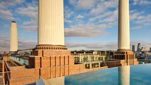 Rooftop pool at art'otel London Battersea Power Station