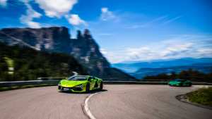 Lamborghinis in the Dolomites