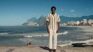 Model on Copacabana beach