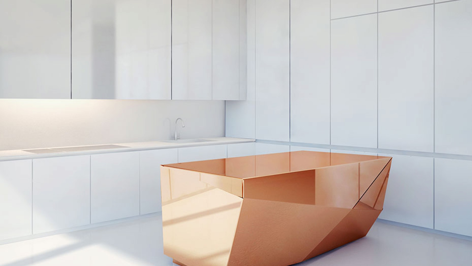 Update your kitchen with a copper island from Design Haus Liberty Square Mile