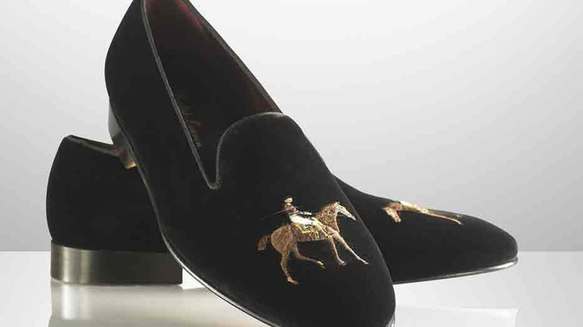 Ralph Lauren Collis velvet slippers 