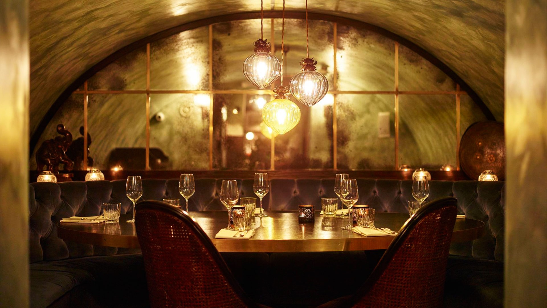 Private dining table at Gymkhana Private dining table at Gymkhana